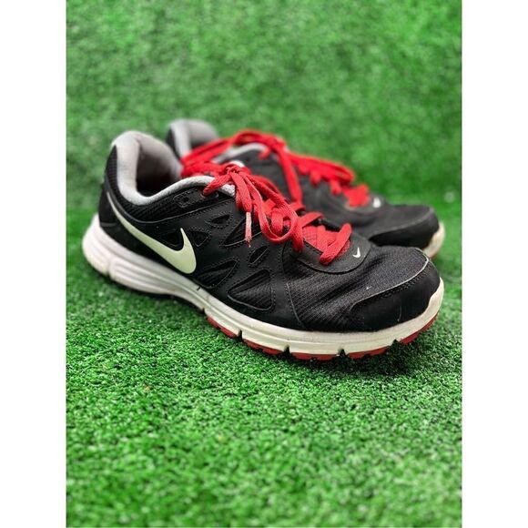 Nike Shoes Mens 12 Revolution 2 Running Sneakers Black Mesh Low Top 573751-016 - Picture 2 of 12